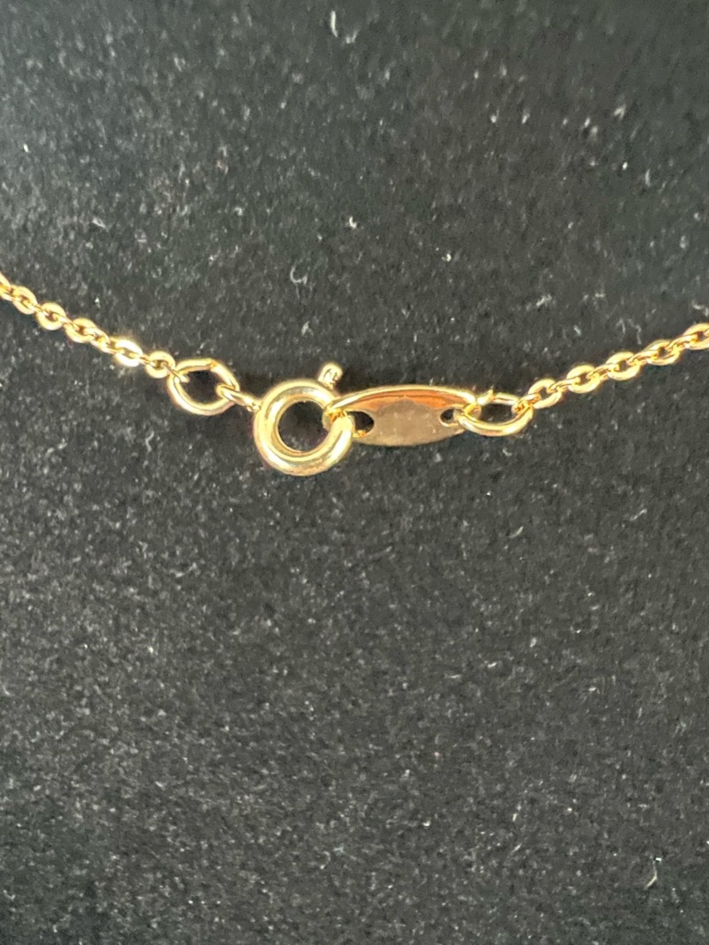 Avon Gold Cat Pendant Necklace with Clear Crystals - Picture 3 of 5